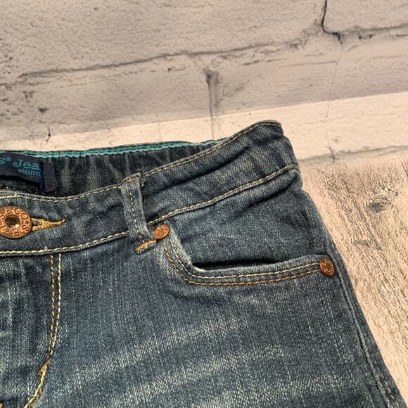 LEVI’S Girls Skinny Fit Jeans With Adjustable Waistband - Dark Wash / Size: 8R - Picture 6 of 11